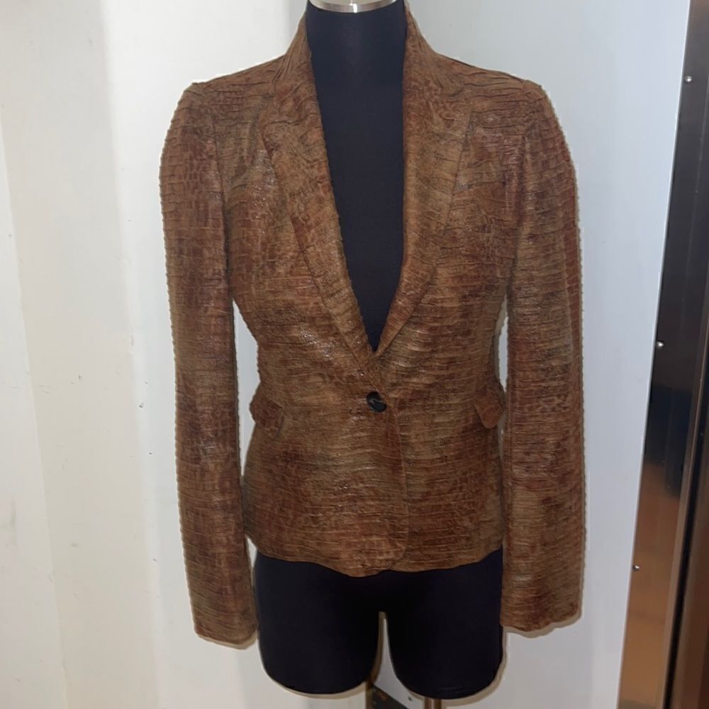 CO ORD ZARA JACKET AND SKIRT skirt xs jacket small brown